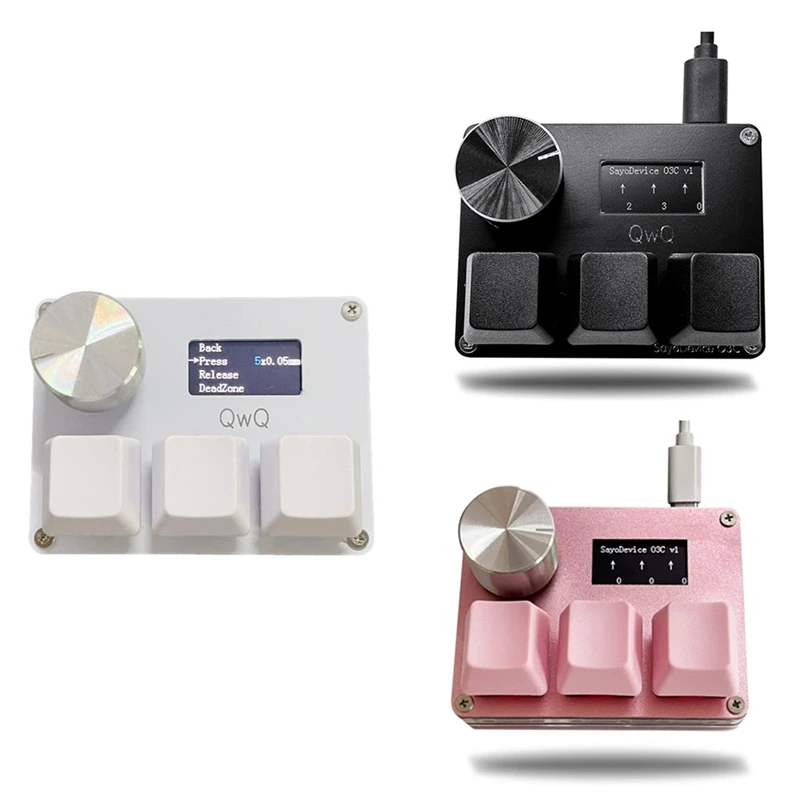 

1 PCS OSU O3C Rapid Trigger Hall Switches Keyboard With Knob Screen Copy Paste Shotcut (White)