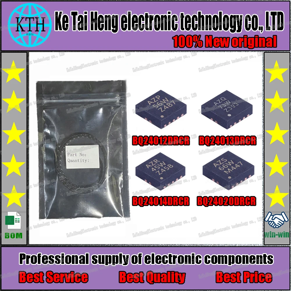 5 Pz/Lotto Bq24012Drcr Bq24013Drcr Bq24014Drcr Bq24020Drcr Azp Azq Azr Azs Drct Qfn10 Nuovo