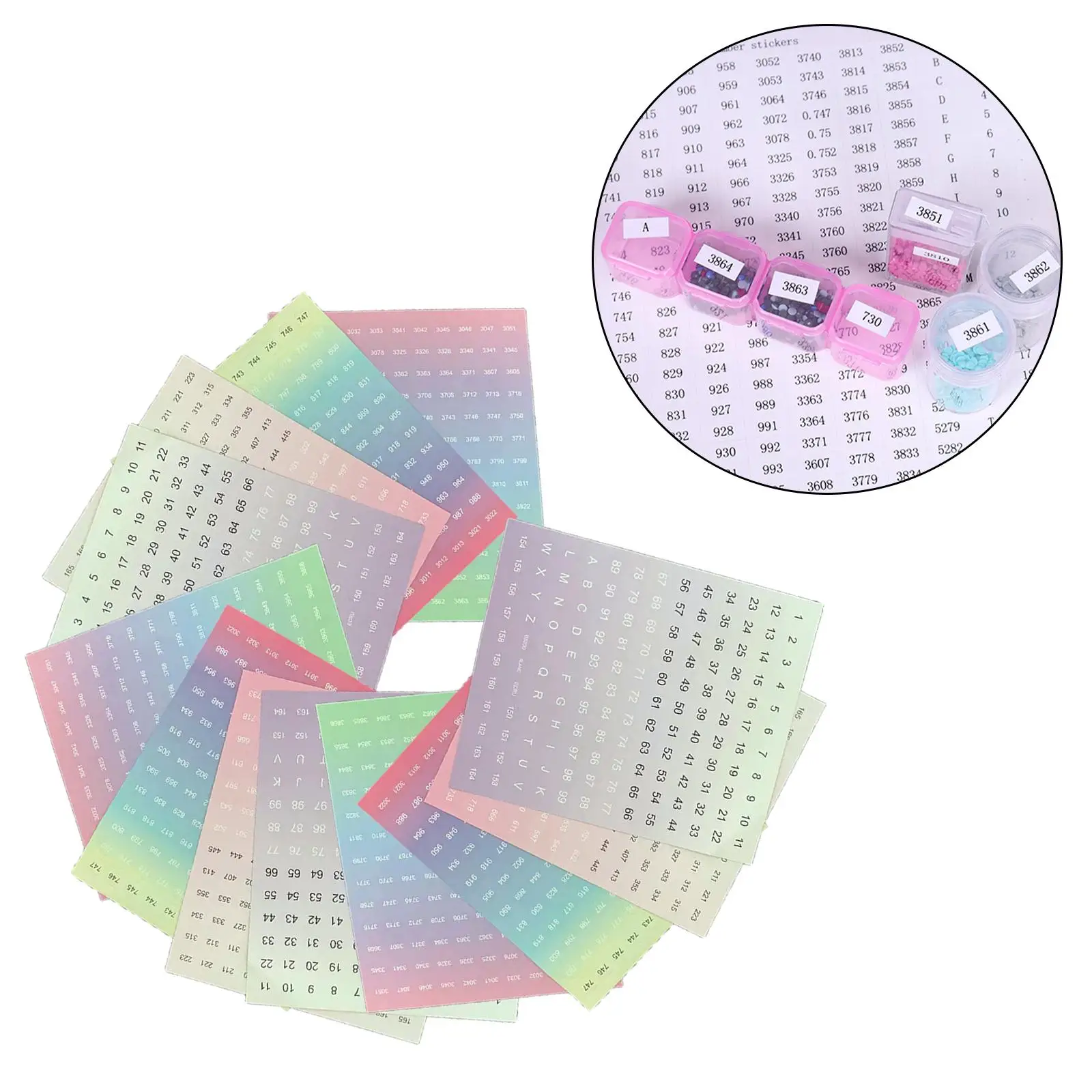 12 наклеек с бриллиантами и номерами DMC наклейки номером нити для вышивания
