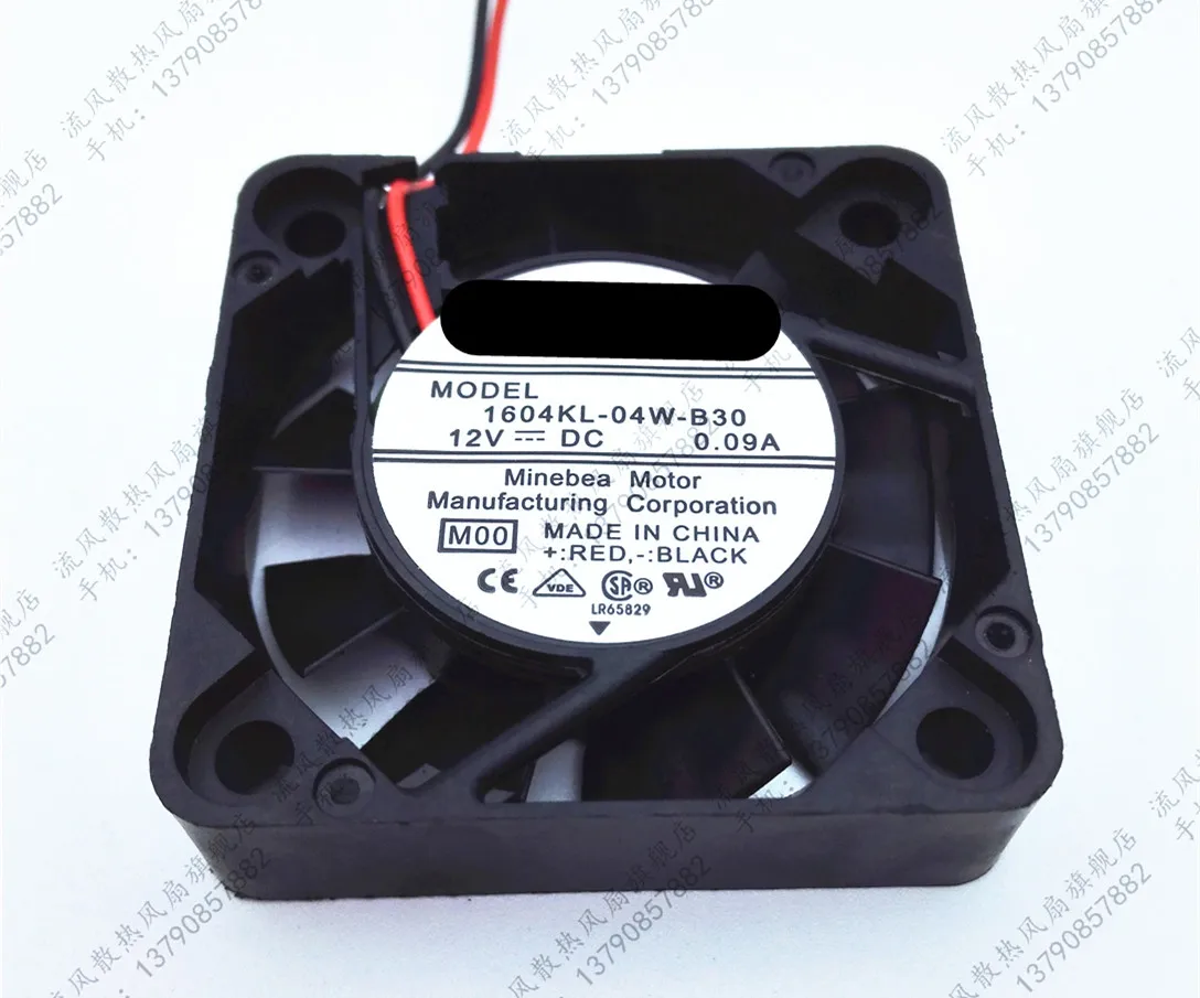 Оригинальный новый 100% рабочий 1604KL-04W-B30 12 В 0.09A 4 см 4010 2-проводный двухшариковый охлаждающий вентилятор