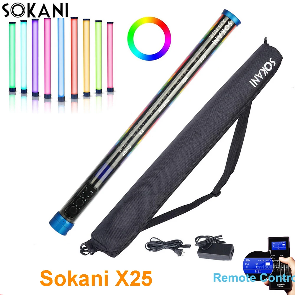 Sokani X25 25 Вт разноцветная лампа RGB, ручная Фотографическая лампа, Фотографическая фотография, лампа RGB для фото/студии/видео