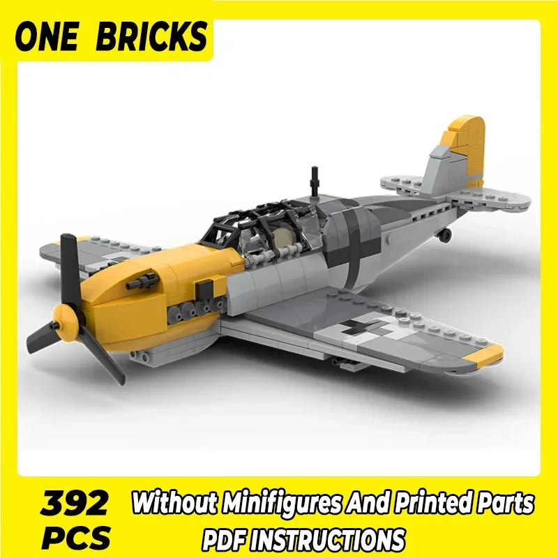 Moc строительные кирпичи модель самолета Messerschmitt Bf 109 F2 технология модульные блоки