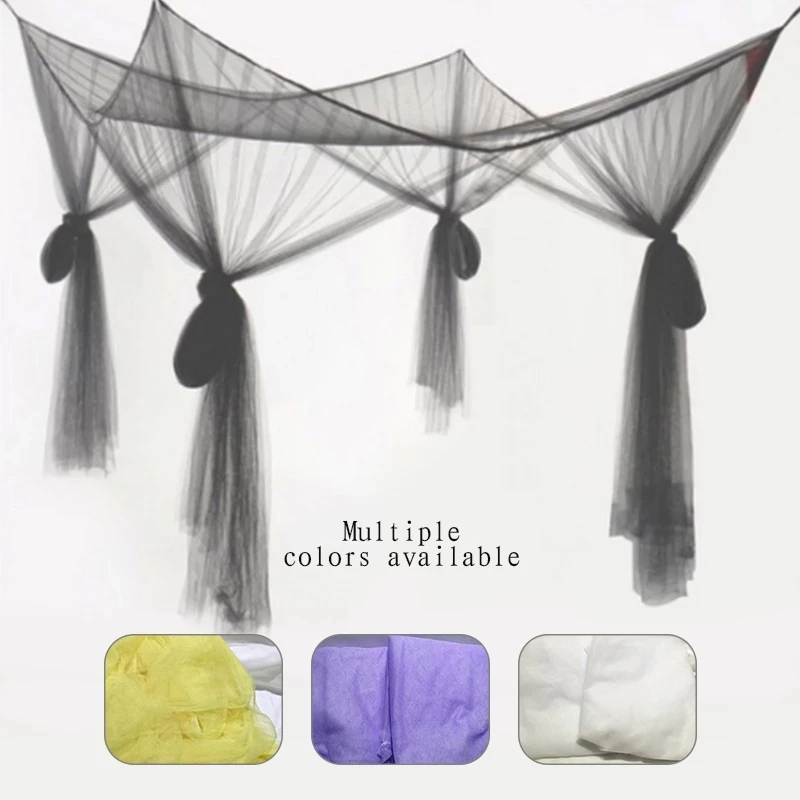 

Square White Sleeping Camping Net Lightweight Mosquito Net Night Portable Foldable Outdoor Tent Summer Hiking Lace Princess Bed