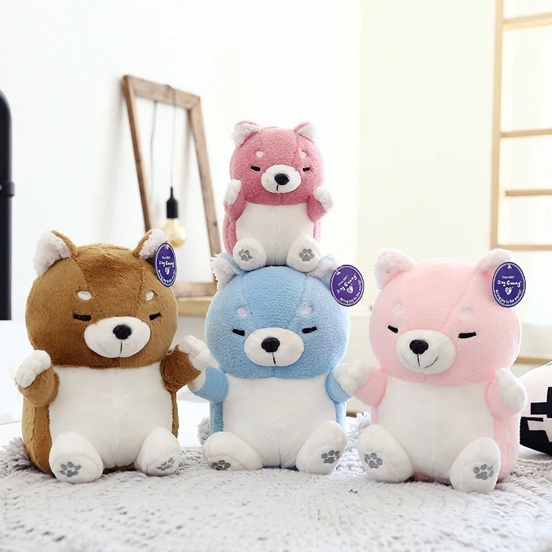 

35cm Cute Soft Prosperity Dog Plush Toys Office Nap Pillow Home Comfort Cushion Child Decor Christmas Gift Cotton Doll