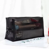 2022women travel cosmetic bag casual zipper make up transparent mesh makeup case organizer storage pouches toiletry beauty wash