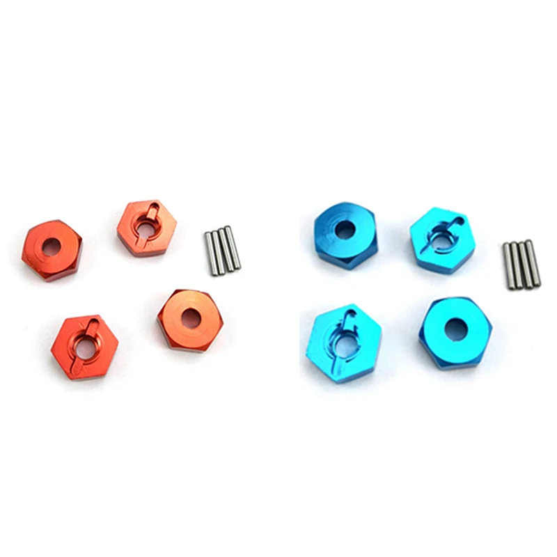 

2 комплекта 12 мм комбайнер ступицы колеса шестигранный адаптер для MN86K MN86KS MN86 MN86S MN G500 1/12 Запчасти для радиоуправляемых автомобилей, синий и к...