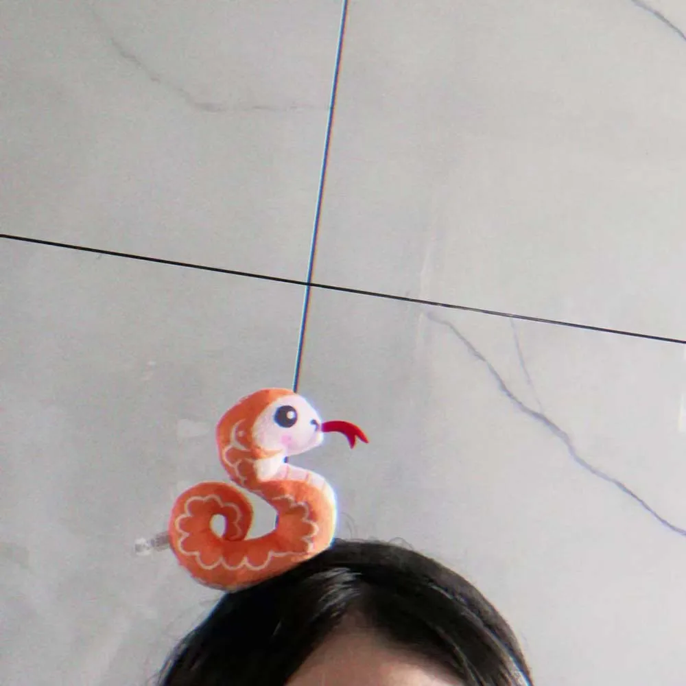 Забавная плюшевая повязка на голову со змеей для мытья лица головной убор в