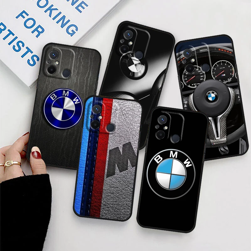 

Red Blue BMW For Xiaomi Redmi 12C 11 A1 Plus 10 10X 9T 9C 9C 8 7 6 4G 5G Silicone TPU Soft Black Phone Case Coque Capa Fundas