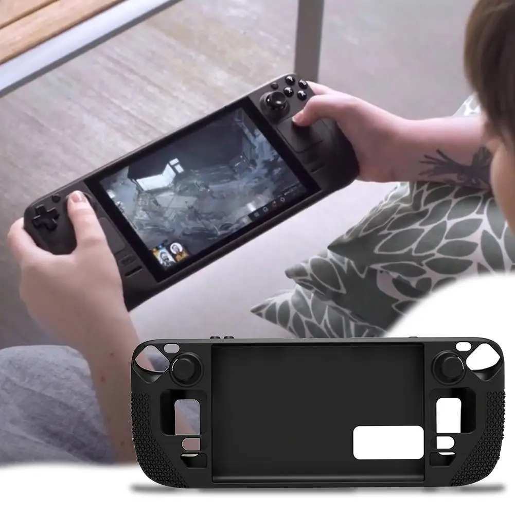 

Game Console Protector Silicone Cover With Button Caps Compatible Skin Cover Pouch Sleeve For Steam Deck Protective Case Shell