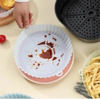 kitchen silicone pot air fryers pad oven baking tray fried pizza chicken basket mat round liner replacemen grill pan accessorie