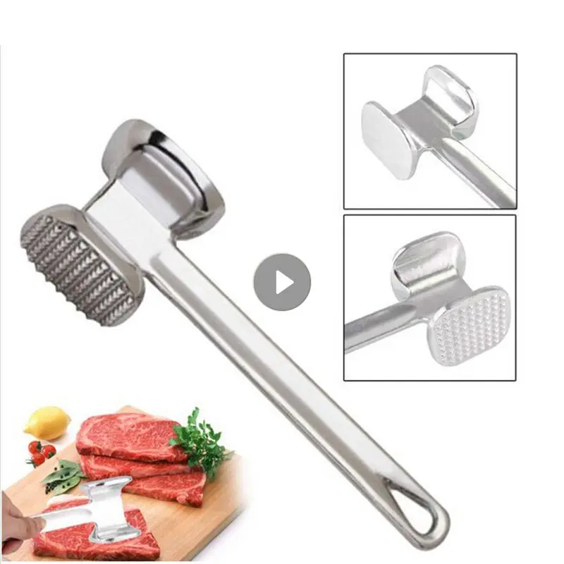 

1Pcs Kitchen Gadgets Multifunction Meat Hammer Two Sides Loose Tenderizers Portable Steak Pork Tools Aluminum Alloy Dropshipping