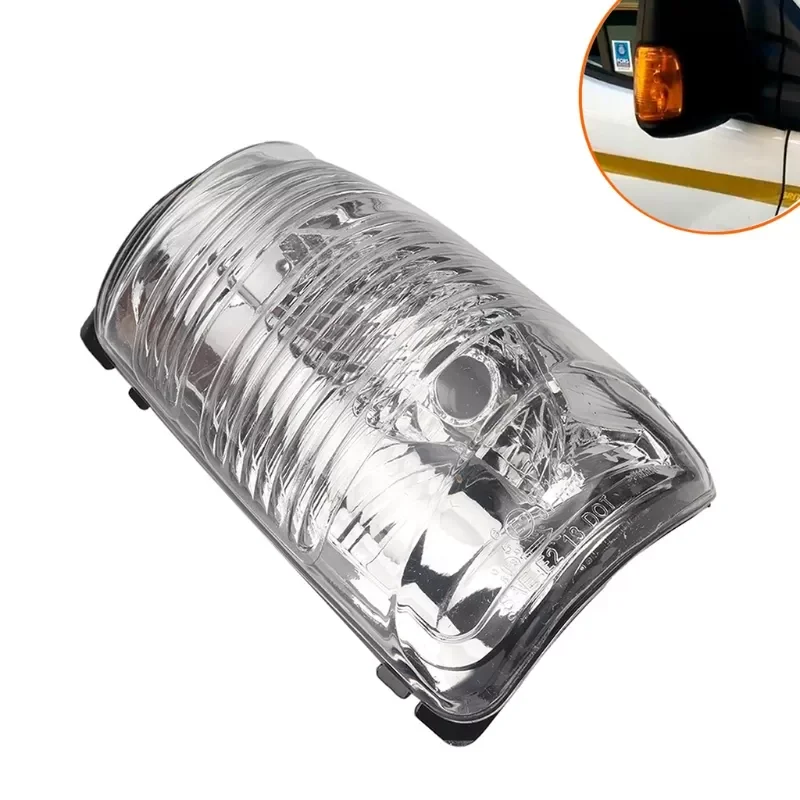

Left Right Side Door Rearview Mirror Lens Cover Warning Lamp Compatible with Ford-Transit MK8 2014-2019 1847387 1847389
