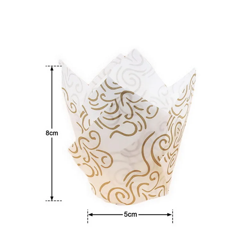 50 шт. бумажные чашки для маффинов капкейков маслонепроницаемый лайнер кексов