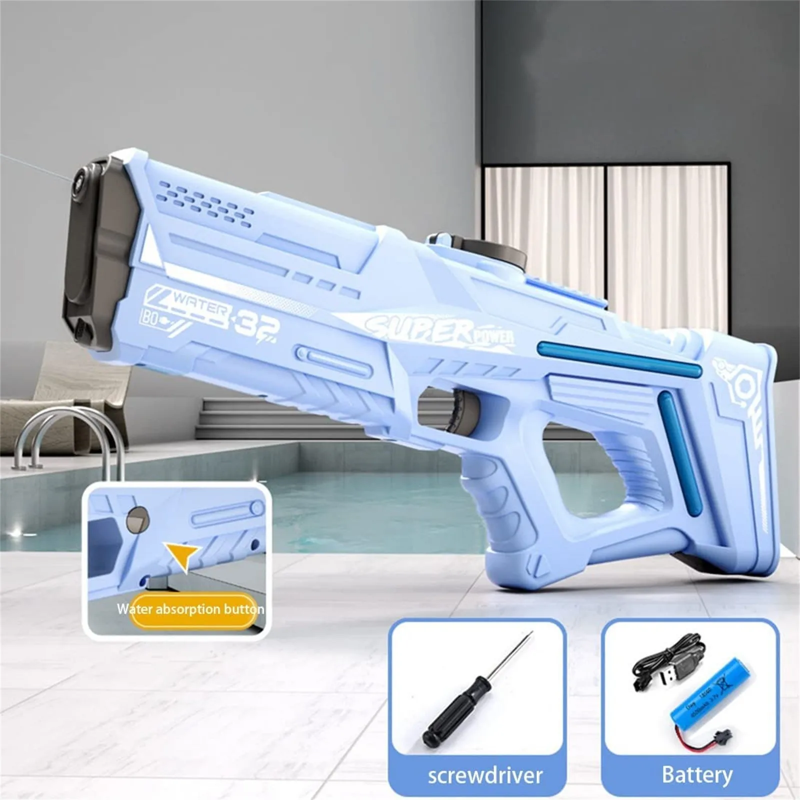 

Electric Water Gun Toys Bursts Children's High-pressure Strong Charging Energy Water Automatic Water Spray Children's Toy Guns