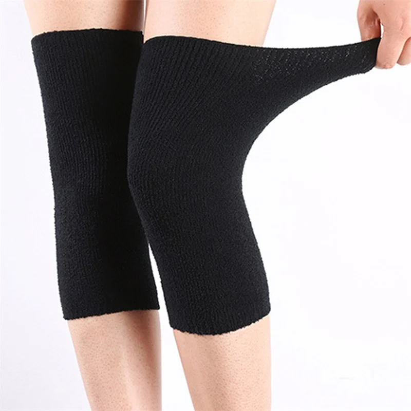 

Winter Warm Knee Pads Bamboo Charcoal Protective Gear For Women Old Men Kneepad Support For Spring Running Knee Protector