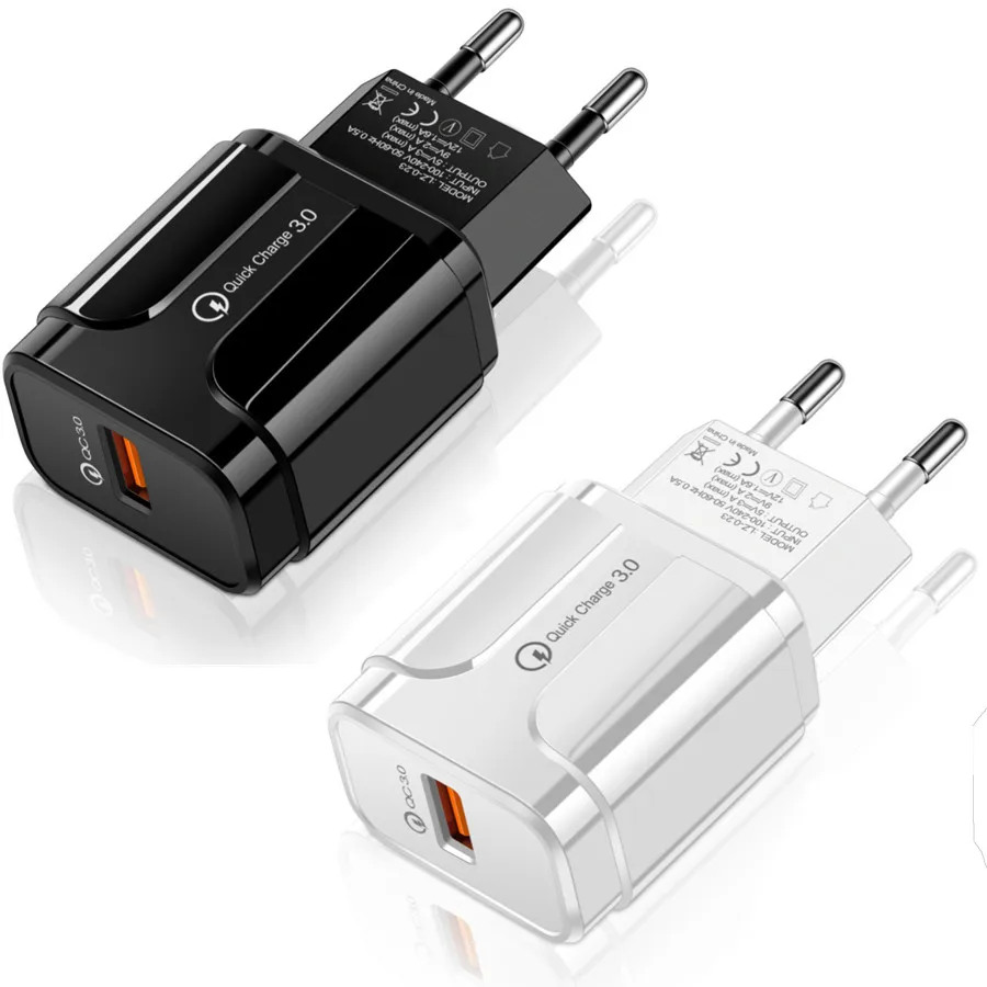 10PCS Fast Charging Dual Ports 12W 2.4A Eu US Ac home Travel Wall Charger Power Adapters For IPhone Samsung Xiaomi Htc Charger