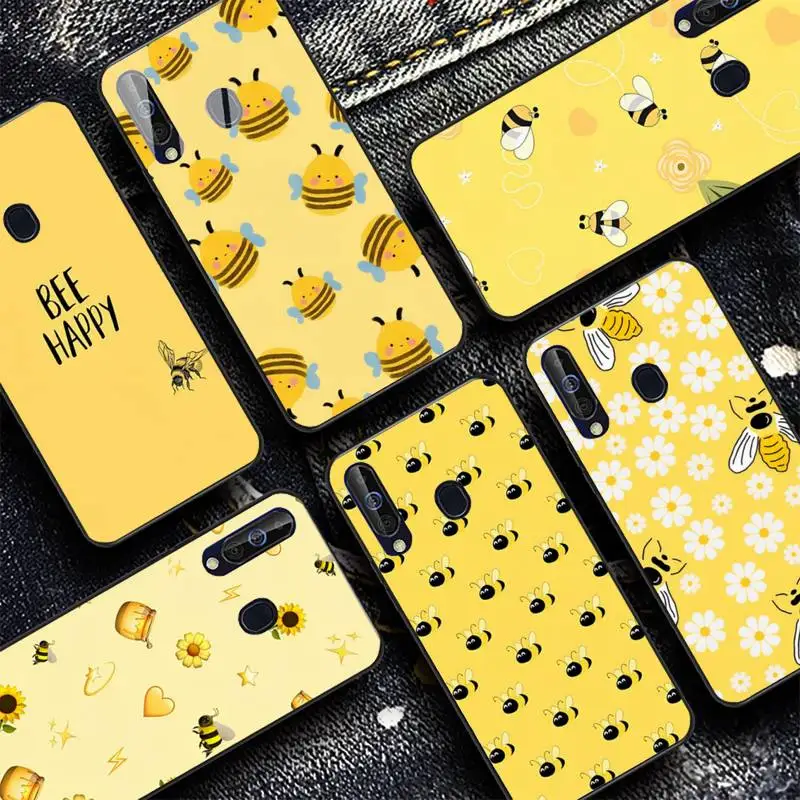 

Cute Cartoon Animal Little Yellow Bees Phone Case for Samsung A51 01 50 71 21S 70 31 40 30 10 20 S E 11 91 A7 A8 2018