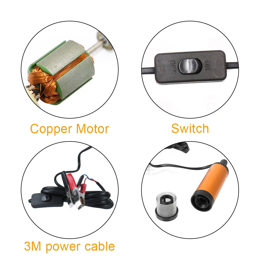 Портативный автоматический электрический масляный насос 12 В корпус из