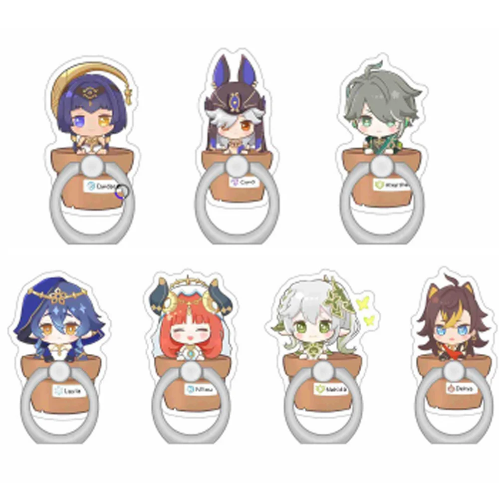 Genshin Impact Cute Cartoon Phone Pop Finger Holder Accessor