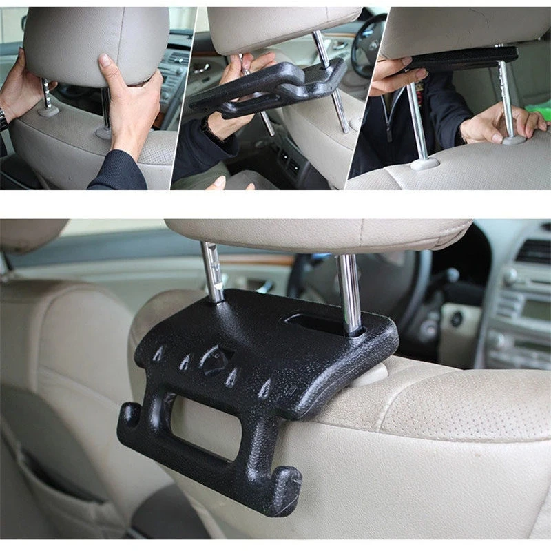 

Car-Styling Fastener&Clip Back Seat Headrest Hanger Holder For Bag Purse Cloth ABS Safty Armrest In Car For Children Old People