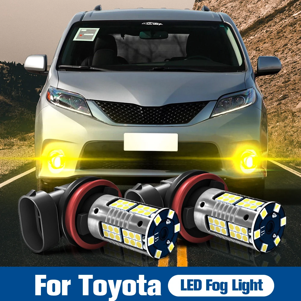 2x LED Light Blub H8 H11 H16 Canbus สำหรับ Toyota Auris Avensis T27 Avalon Corolla Camry Prius Verso yaris ยาริส2006-2018