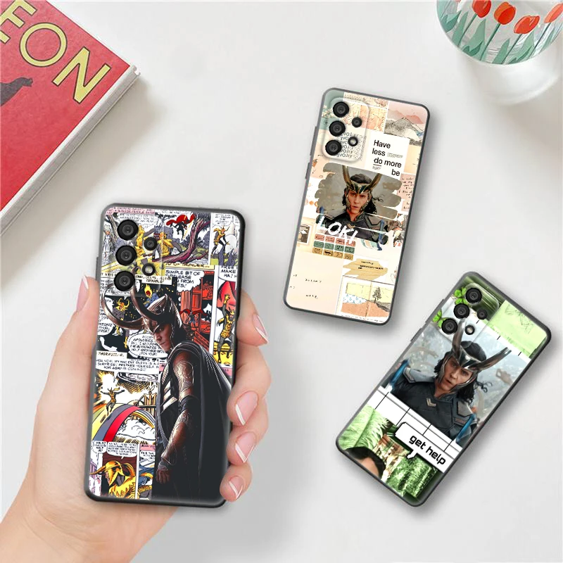 

Marvel Avengers 1st villain Loki For Samsung A73 A72 A71 A53 A52 A51 A42 A33 A32 A23 A22 A21S A13 A12 A03 A02 Black Phone Case