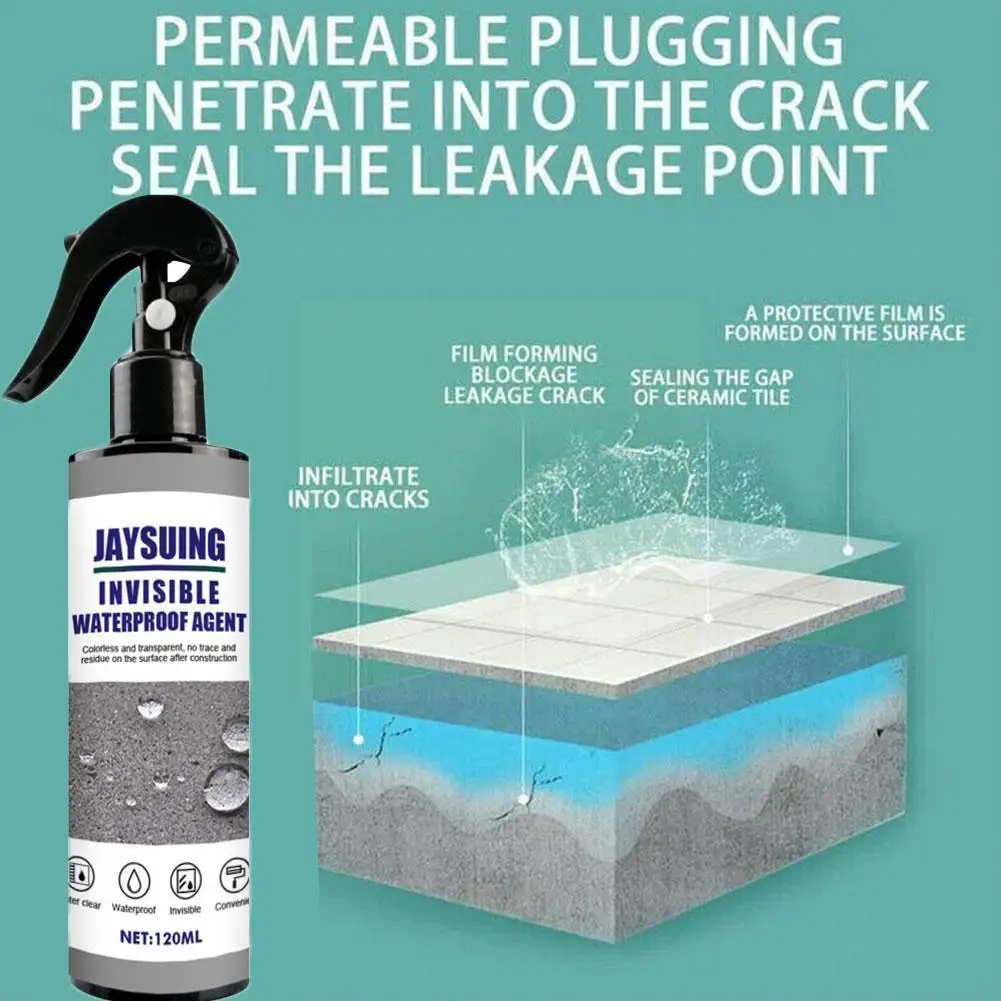 

Герметик-спрей 120 мл, невидимый Водонепроницаемый Агент, клей для керамической плитки, спрей для плитки, герметик для пола, герметичные Упло...