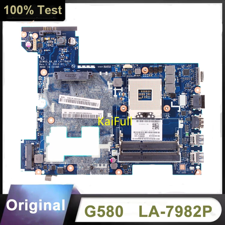 Материнская плата для ноутбука Lenovo Ideapad G580 P580 90001175 дюйма HM76 HD4000 DDR3 полностью