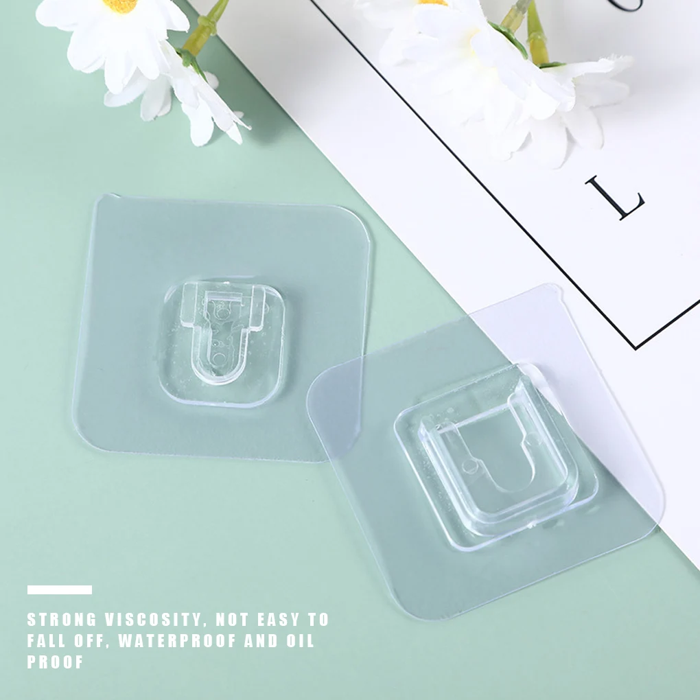 

Double Sided Adhesive Wall Hooks Hanger Strong Transparent Hooks Suction Cup Sucker Wall Storage Holder Home Hook