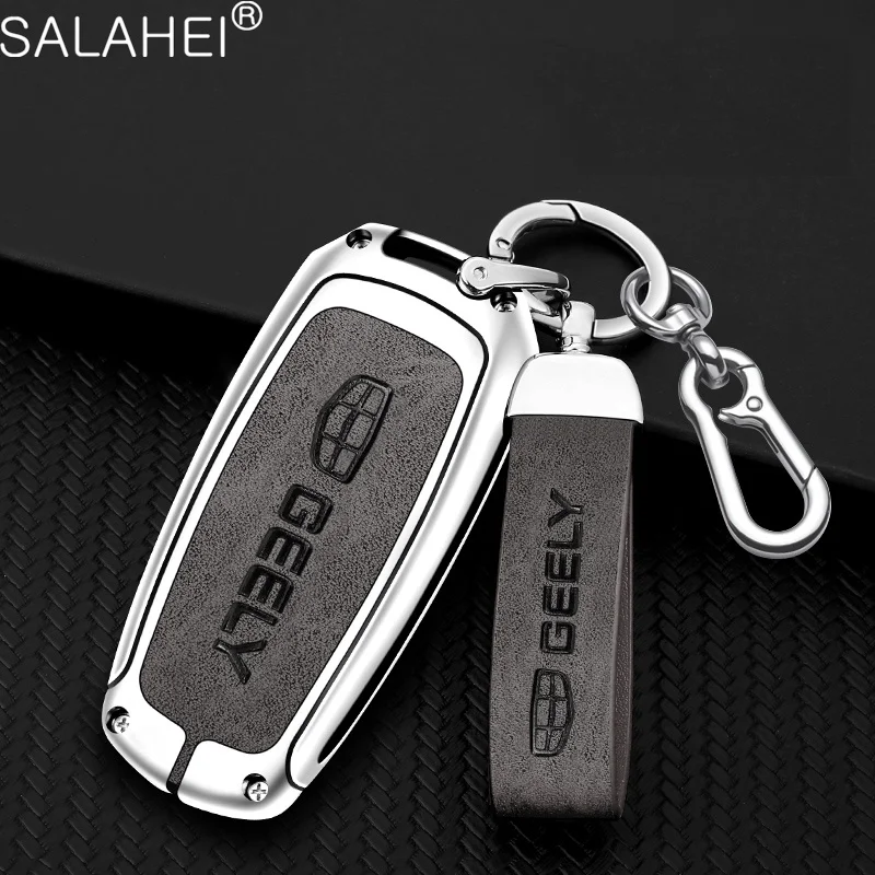 

Car Remote Key Case Full Cover Holder Shell Fob For Geely Atlas Boyue NL3 EX7 SUV GT GC9 Emgrand X7 Borui Keychain Accessories