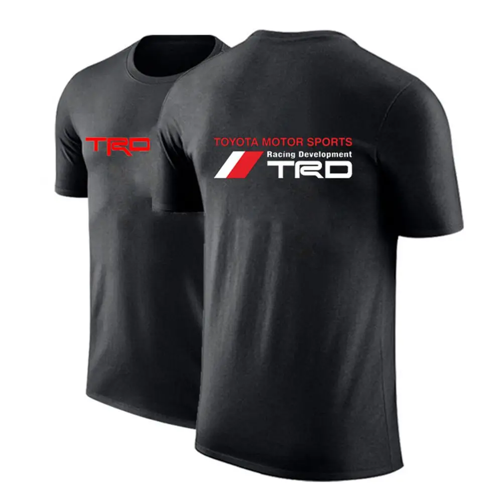 

2022 Man Car Logo Customize Tshirt Toyota Motorsport TRD Tees Solid Color Short Sleeves Cotton Hip Hop Print Tops