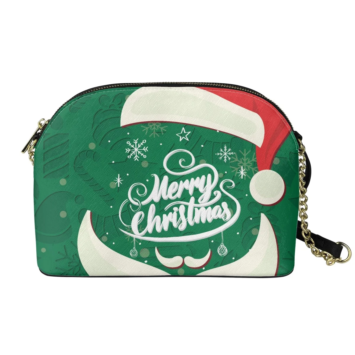 

Классическая зеленая сумка через плечо с принтом рождественской елки, Повседневная индивидуальная модная сумка через плечо с узором на зак...