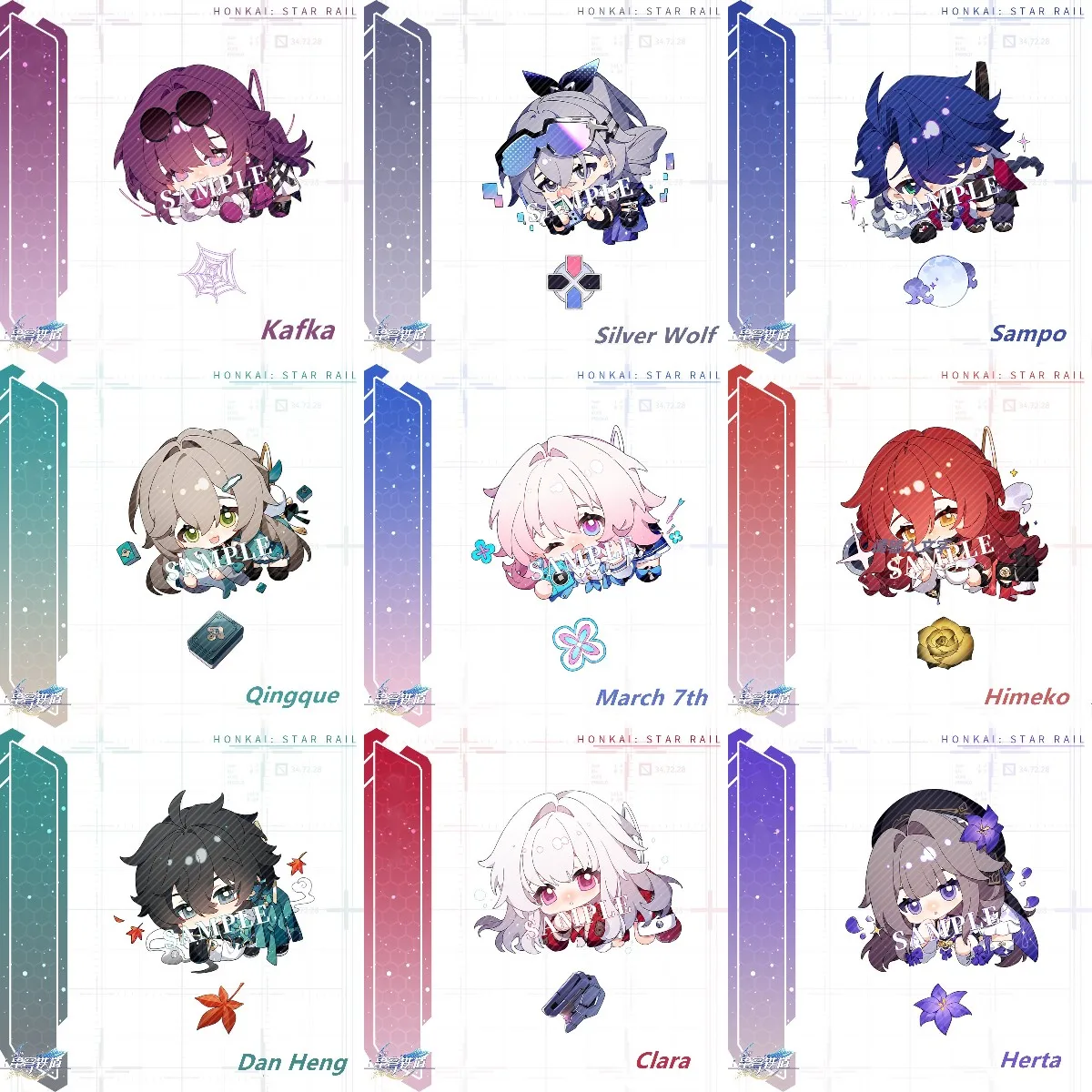 Новый Honkai: Star Rail Броня Цзин Юань Кафка Сейле брелок милый аниме мультфильм брелок ювелирные изделия косплей кулон значок пара подарок (art.: 3920c41bfca06) - 3920c41bfca06