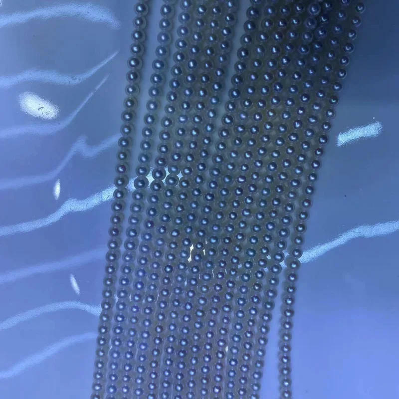 Ожерелье Akoya из натурального пресноводного жемчуга диаметром 3-4 мм полуфабрикат