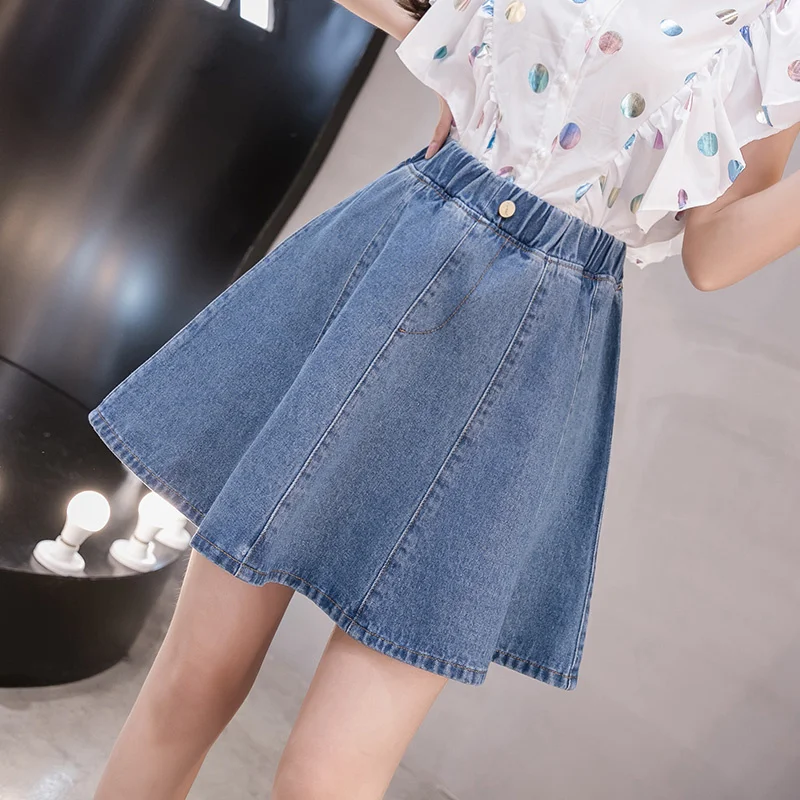 Джинсы женские трапециевидные с высокой эластичной талией повседневные