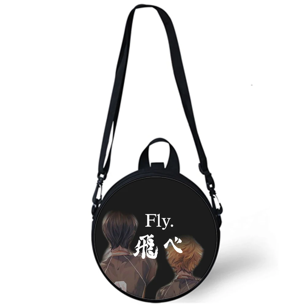 Anime Haikyuu Child kindergarten Bag 3D Print Crossbody Shoulder Bags For School Women Mini Round Bagpacks Rugtas Bag