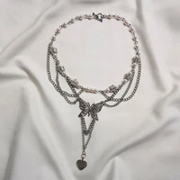 butterfly necklace cottagecore friend long necklaces women 2021 jewelry y2k fairycore goblincore y2k necklace best friend