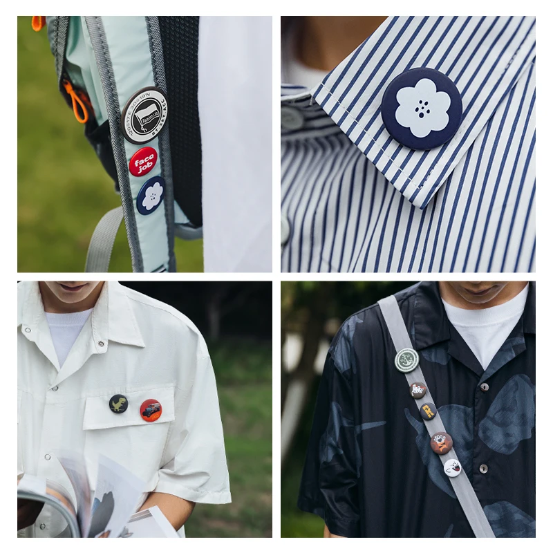 [Luo Yunxi Same Original Accessories] Japan fashion Badge Buckle Brooch Tinplate Cartoon Bag Xun Pin