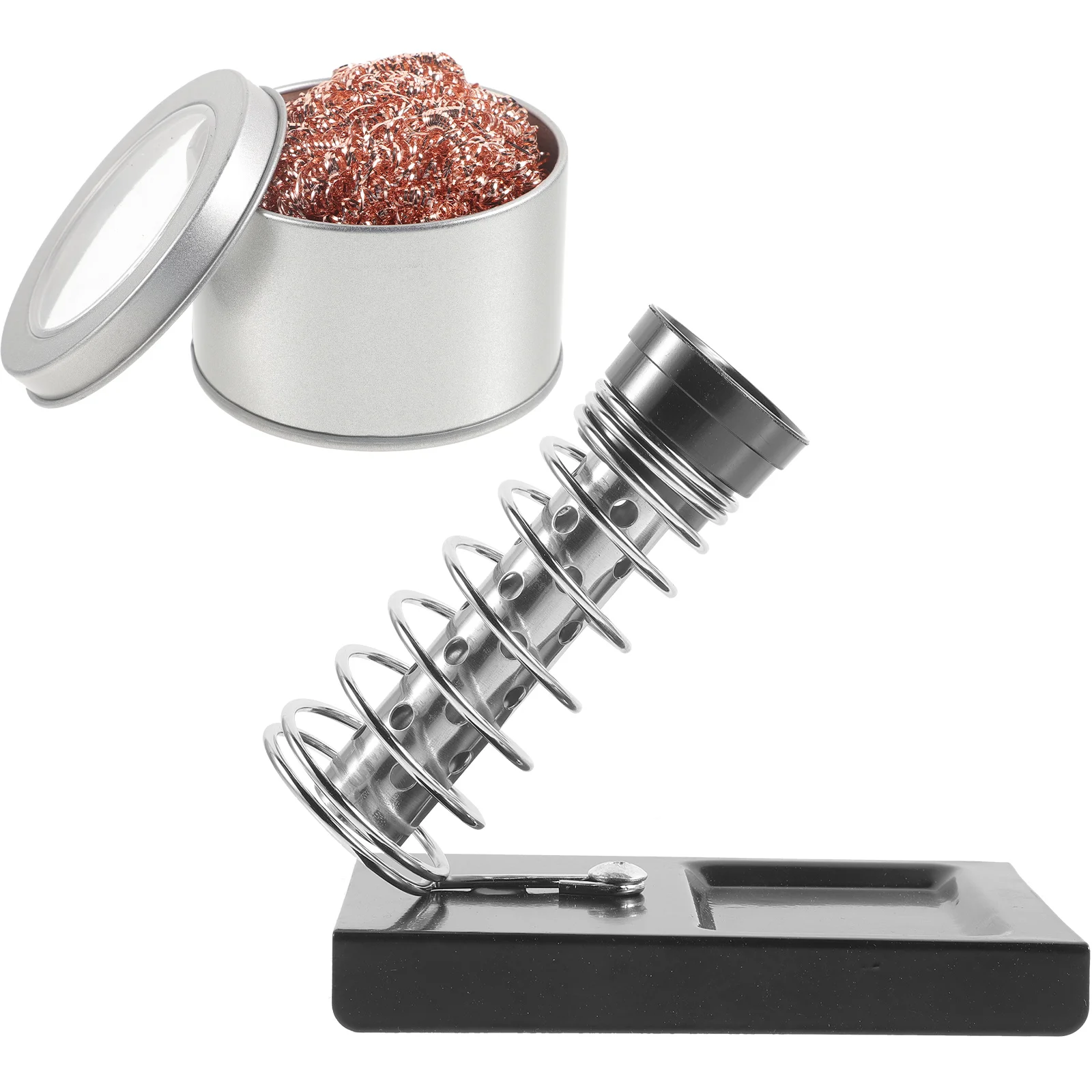 

Soldering Accessories Portable Stand Holder Iron Metal Bracket Copper Cleaning Kit Tip Cleaner Work