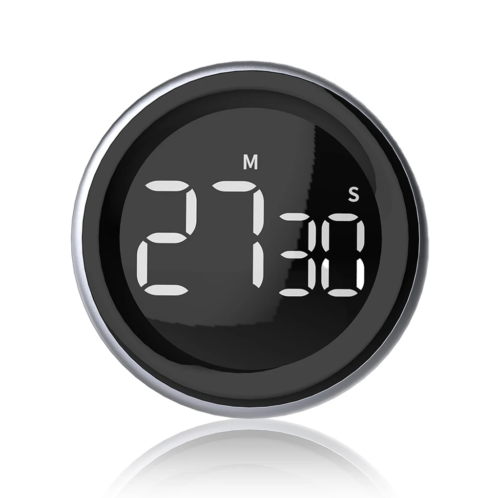 

Цифровой светодиодный таймер для приготовления пищи, Ручной Портативный будильник с обратным отсчётом и напоминанием, для душа, учебы, заня...