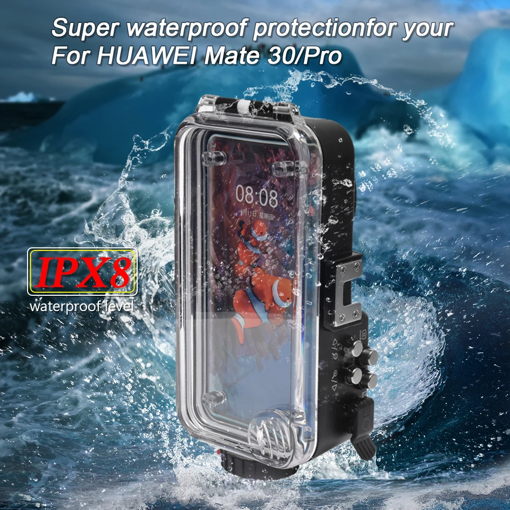 

40m/130ft Seafrogs Diving Waterproof Housing Case For Huawei Mate30/Mate 30 Pro Phone Underwater Phone Cover Photography