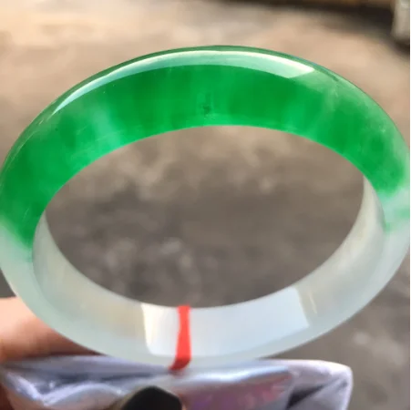 

Myanmar Jewelry Top Natural Authentic AAAAA Bangles Grade Ice Species Emerald Color Women's Floating Green Real Jade Bracelet