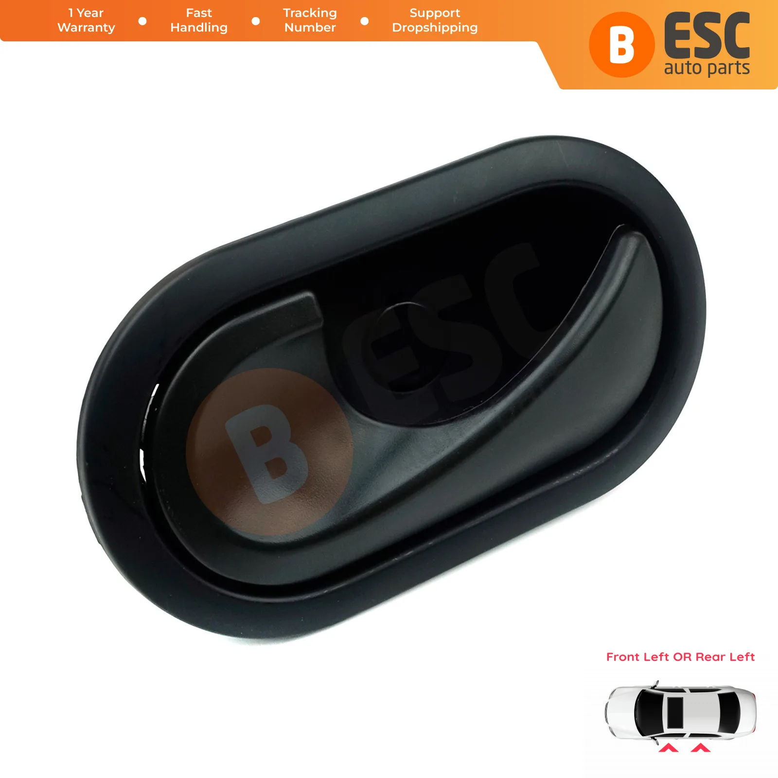 

Автозапчасти ESC EDP95, ручка для межкомнатной двери, передняя или задняя левая черная дверь 8200028487 5005400006 для Renault Megane 2 2002-2008