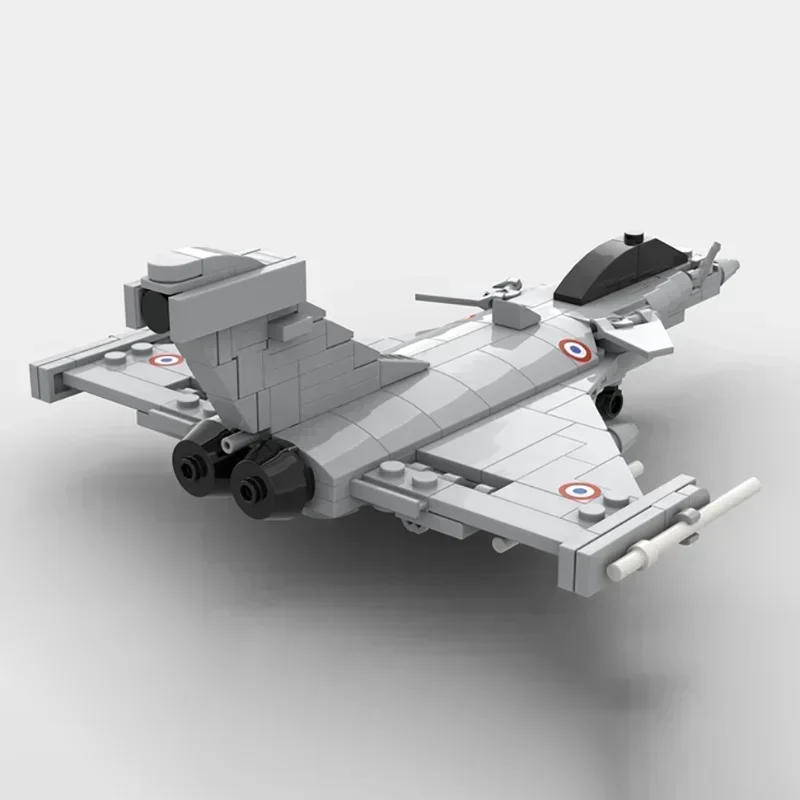 Военная модель Moc строительные кирпичи масштаб 1:72 Rafale C истребитель