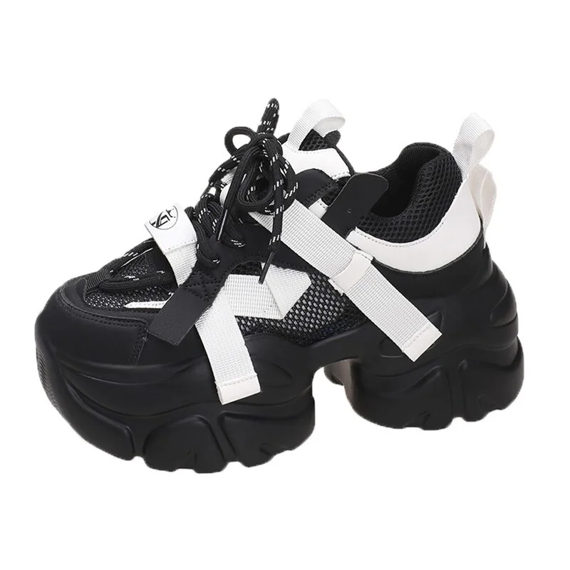 

All-match Women's Casual Platform Sports Shoes 2023 Autumn Comfortle Women's Chunky Sneakers Mesh Breathle Tennis Shoes