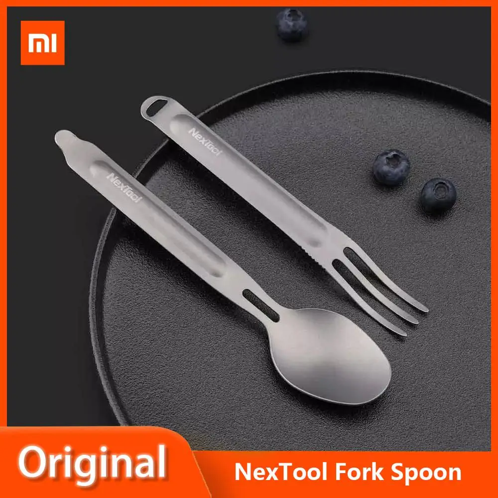 

Набор посуды Xiaomi Nextool из чистого титана, портативный столовый прибор со съемной вилкой, ложкой, антибактериальным покрытием из нержавеющей ...