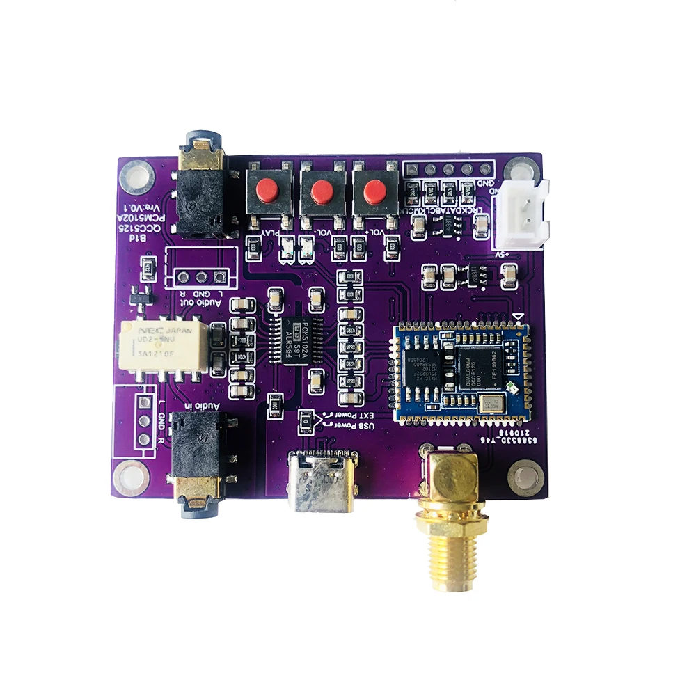 

QCC5125 PCM5102A Lossless LDAC Bluetooth 5,0 аудио Плата обновление CSR8675 APTX адаптивный/APTXLL/APTXHD 24 бит 96K