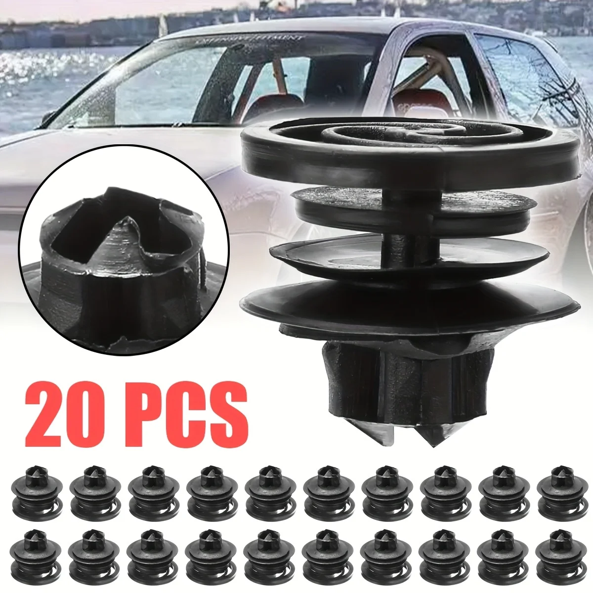 

20pcs Plastic Clip Fasteners for Car Door Panels Are Suitable for Shanghai Volkswagen Passat B5 Polo Golf Drive