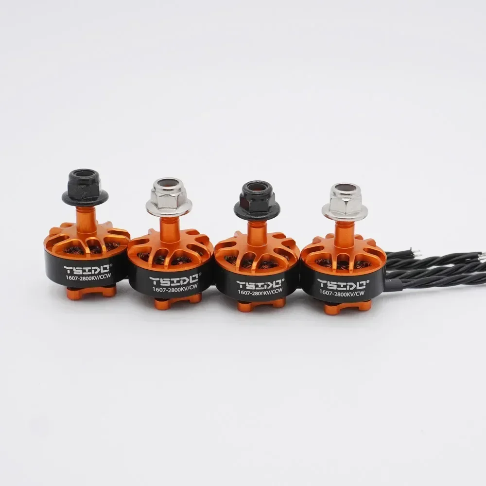 Фото 4 шт. бесщеточные моторы 1607 2800KV 3850KV CW/CCW 2-4S Lipo для дальнобойных радиоуправляемых гоночных дронов Frees №4