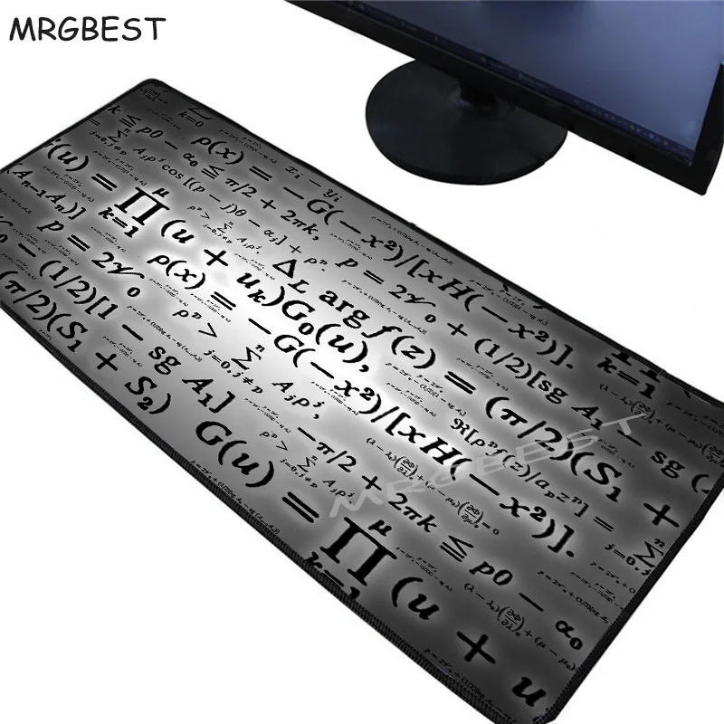 

MRGBEST Math Formula Speed Version Locking Edge Large Natural Rubber Mouse Pad Waterproof Game Desk Mat for CSGO Dota LOL